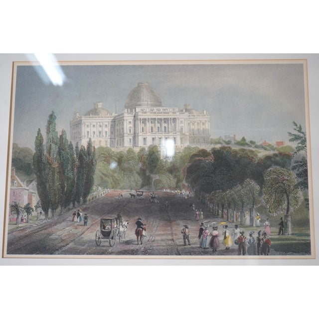 Vintage Engraving of View of the Capitol of Washington For Sale - Image 9 of 12