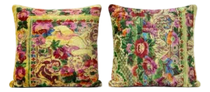 Handwoven Velvet Pillow Cover 19'' X 20'' - Set of Two