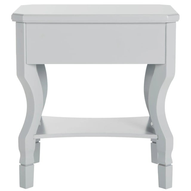 2020s One Drawer Nightstand in Grey For Sale - Image 5 of 11