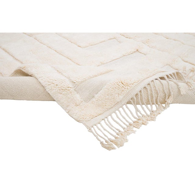 Contemporary Hand-Knotted Wool Rug by Azele Studio For Sale - Image 3 of 11