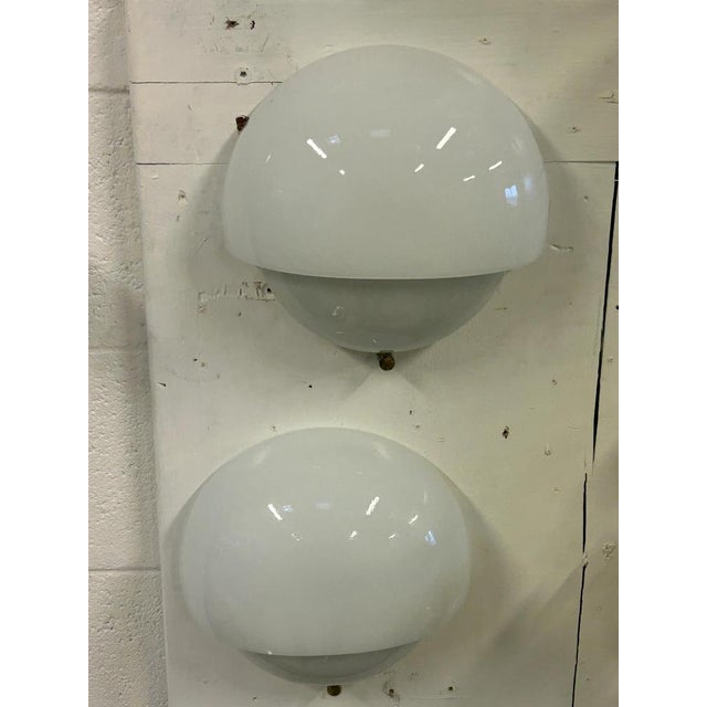 Mania Glass Wall Lights by Vico Magistretti for Artemide, 1960s, Set of 2, in Flawless conditions. Designed 1960 to 1969 I...