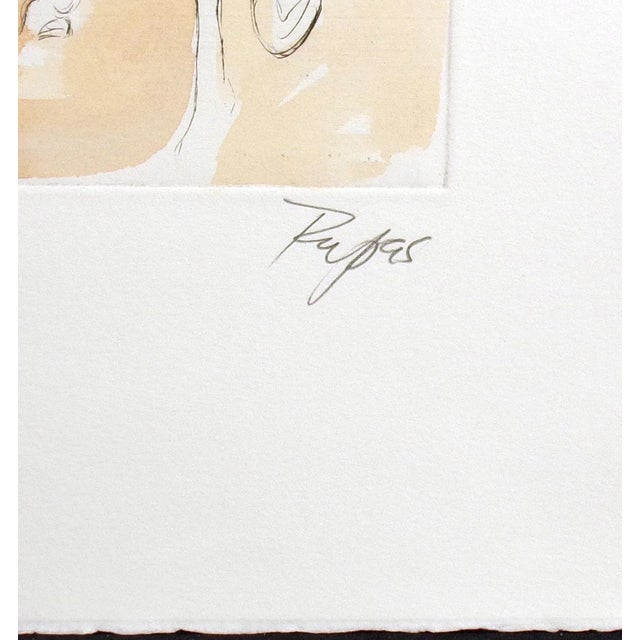 William Papas "Rancheros, Santa Ynez Valley" Hand Colored Etching Art Print For Sale - Image 4 of 6