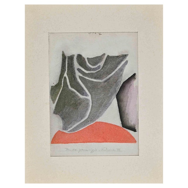 Mario Surbone, Late Afternoon, Original Mixed Media, 1985 For Sale