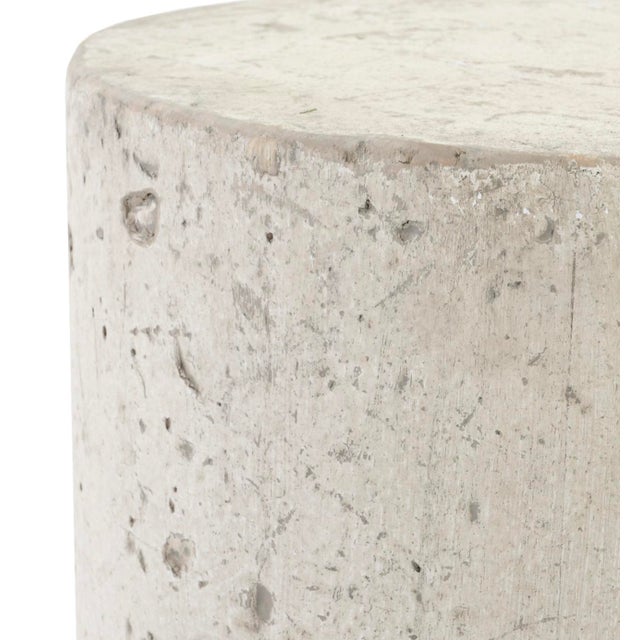 Tuscan Cream Round Side Table 17" For Sale In Los Angeles - Image 6 of 8