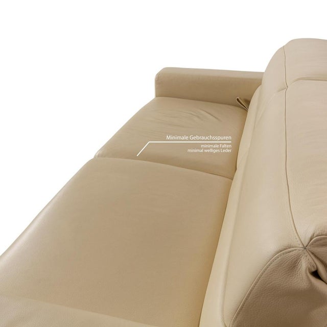 Alba 3-Seater Sofa in Beige Leather from Brühl For Sale - Image 10 of 17