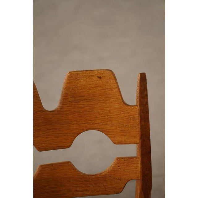 Razorblade Chairs in Oak and Lambswool attributed to Henning Kjærnulf, 1960s, Set of 10 For Sale - Image 13 of 18