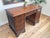 Metal Antique Twin Pedestal Desk in Mahogany with Leather Top, 1980s For Sale - Image 7 of 18