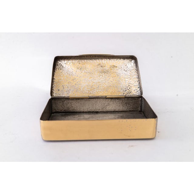 Metal Art Deco Brass Jewelry Box, Vienna, 1920s For Sale - Image 7 of 10