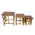 Brown Vintage Bamboo Wood Nesting Tables - Set of 3 For Sale - Image 8 of 9
