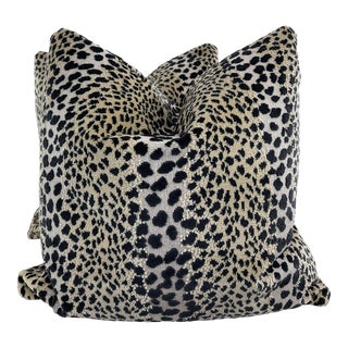 Clarence House "Linx" in Black 22" Pillows-A Pair For Sale