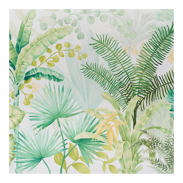 Sample - Schumacher Big Tropical Panel Set in Green For Sale