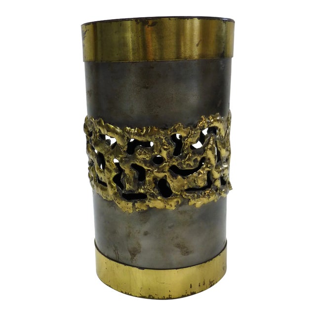 Vintage Brutalist Wine Bottle Holder For Sale