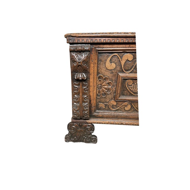 Wood Italian Chest in Walnut Wood For Sale - Image 7 of 10