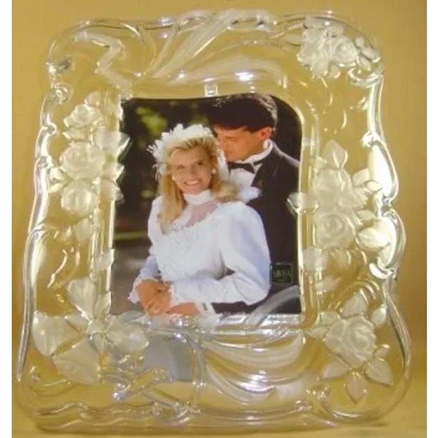 Vintage Mikasa Crystal “Victorian” Frosted & Clear Photo Frame Mint Condition For Sale - Image 11 of 11