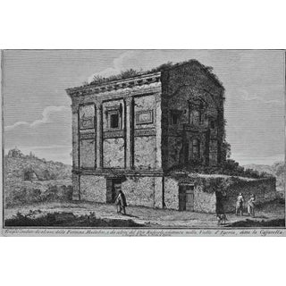 After Giuseppe Vasi, Tempio in Caffarella, Etching, 18th Century For Sale