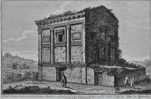 After Giuseppe Vasi, Tempio in Caffarella, Etching, 18th Century