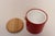 Mid Century Modern Red Vinyl and Birch Insulated Ice Bucket by Georges Briard For Sale In New York - Image 6 of 14