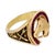 1940s 1940s Retro Ruby Diamond 14k Yellow Gold Horseshoe Signet Ring, Size 6.75 For Sale - Image 5 of 7