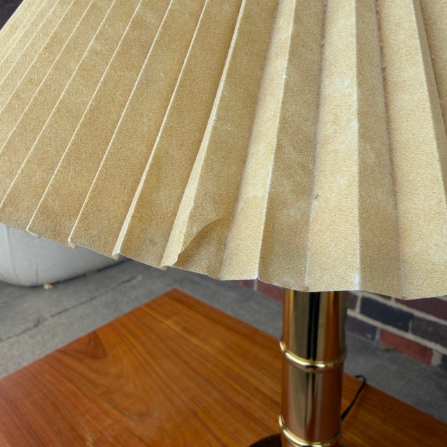 Metal 1980s Faux Bamboo Brass Table Lamps - A Pair For Sale - Image 7 of 11