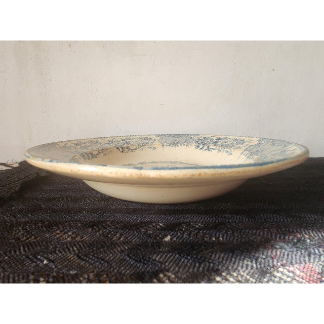 Antique French Hollow Plate from Terre de Fer de Grigny For Sale - Image 11 of 15
