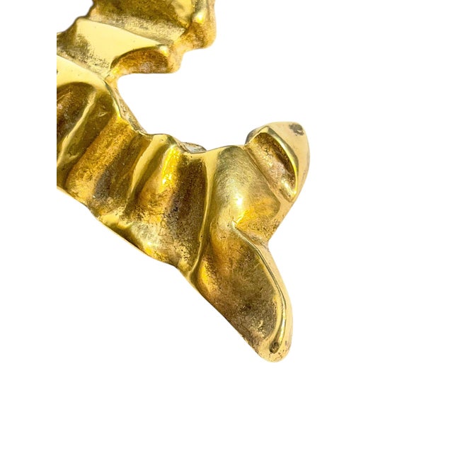 Vintage Hollywood Regency Brass Bow Wall Robe Hat Coat Hook For Sale - Image 9 of 13