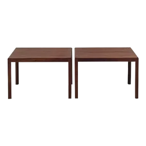1980s Walnut End Tables by Brown Saltman - Set of 2