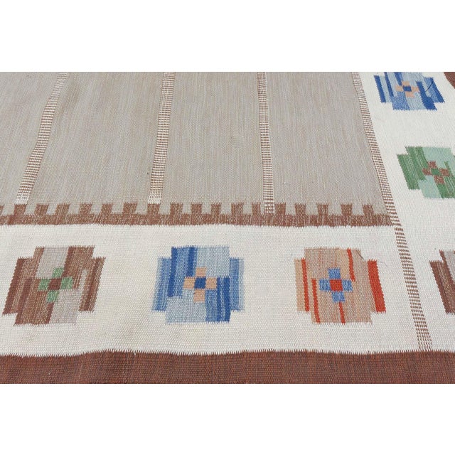 Mid-Century Modern Doris Leslie Blau Mid-20th Century Swedish Flat Weave Rug For Sale - Image 3 of 8