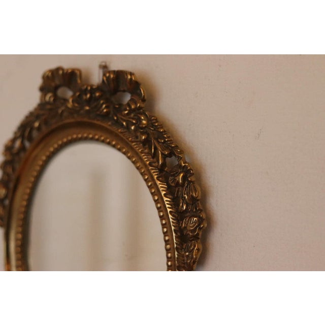 Swedish Brass Sconces with Mirrors, Set of 2 For Sale - Image 4 of 9