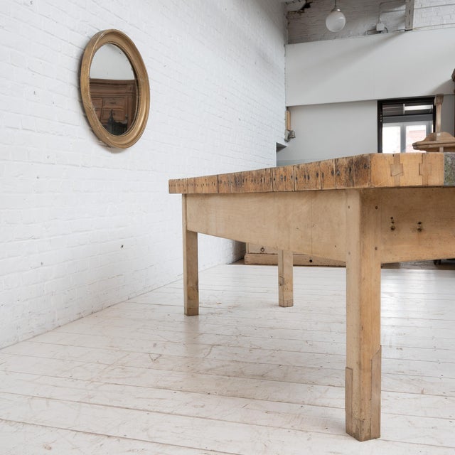 Wood Beech Butcher's Block, 1930s For Sale - Image 7 of 9