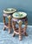 Vintage Asian Glazed Ceramic Low Stools - A Pair For Sale - Image 9 of 12