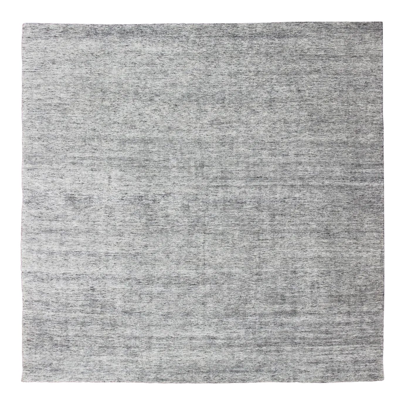 Square Modern Rug in Solid White Color With Distressed Pile and ...