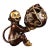 Gilt Bronze Monkey & Peach Incense Burner – Figural Censer, 2.4 LBS For Sale