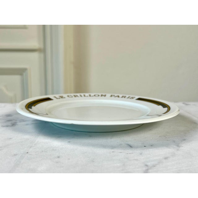 Late 20th Century Vintage Sonia Rykiel Le Crillon Paris Porcelain Plate | Black & Gold Hotelware (19 Cm) For Sale - Image 5 of 12