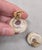 Vintage 1950s Signed Boucher Round Goldtone Faux-Carnelian Cabochon Clip Earrings-2 Pieces For Sale In Philadelphia - Image 6 of 11