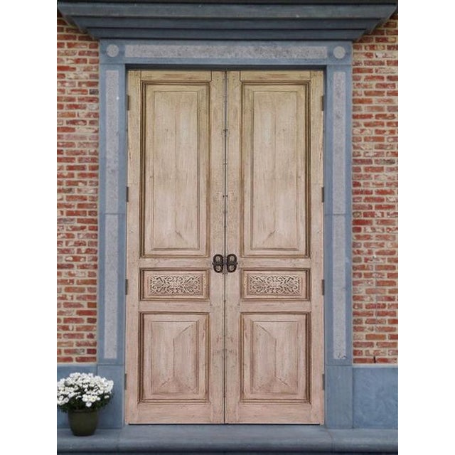 Wood French Country Raised-Panel Door – Hand-Carved Detail For Sale - Image 7 of 8