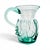 Aqua 1976 Liberty Village Glasshouse Aquamarine Lily Pad Blown Glass Pitcher 6.75" For Sale - Image 8 of 11