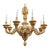 Antique French Carved and Parcel Gilt 8 Arm Chandelier For Sale