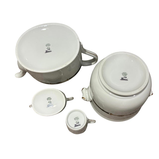 Rare Vintage Italian Gucci by Richard Ginori Porcelain Dinnerware & Serving Set - 62 pcs For Sale - Image 12 of 12
