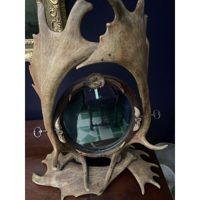 Bone Early 20th Century Antler Vanity Mirror For Sale - Image 7 of 12
