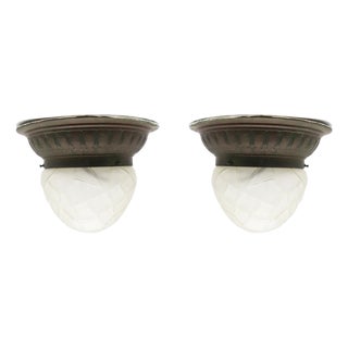 1930s Art Deco Ceiling Light - a Pair For Sale