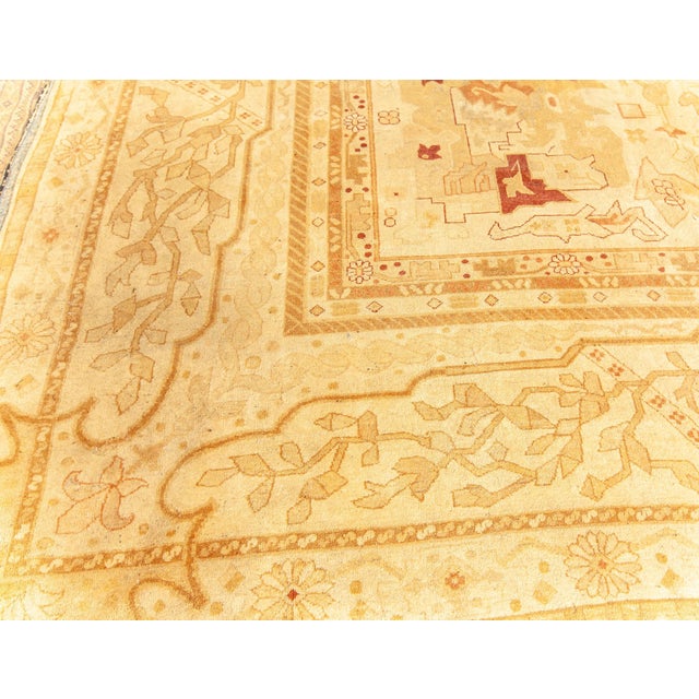 Indian Oversized 1880s Antique Indian Amritsar Rug For Sale - Image 3 of 9