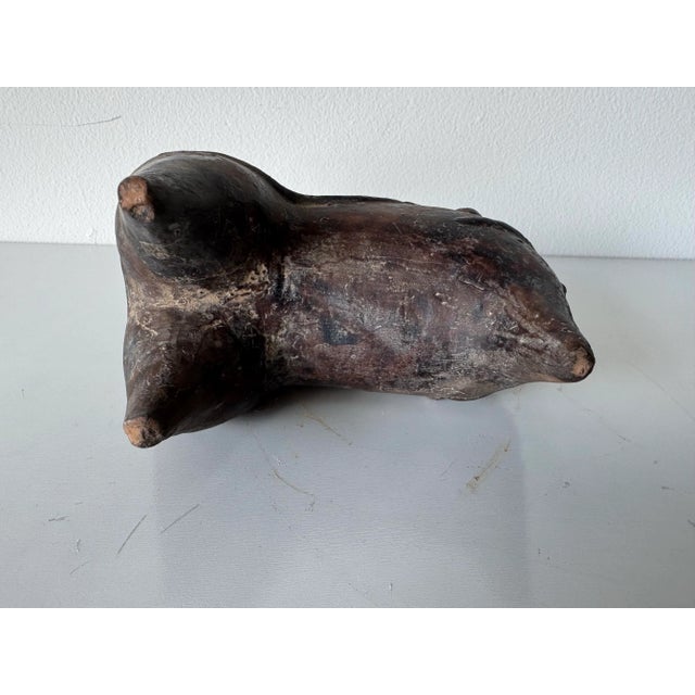 Brown Neolithic-Style Pottery Tripod Ewer (Gui) – Chinese-Inspired Vessel/ Sold For Sale - Image 8 of 9