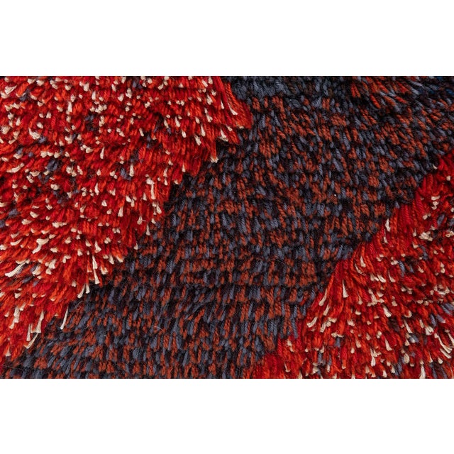 Mid-Century Modern Vintage Swedish Rya Rug by Ritta Aaltonen Doris Leslie Blau Collection For Sale - Image 3 of 9