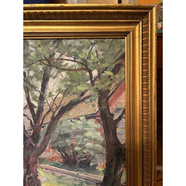 Vintage Impressionist Landscape Painting For Sale - Image 4 of 9