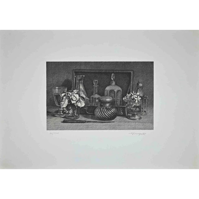 Modern Vairo Mongatti, Composition N. 20, Original Etching, 1970s For Sale - Image 3 of 3