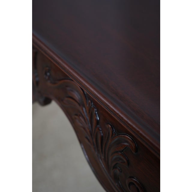 Wood Kindel Irish Georgian Collection Carved Mahogany Tea Table For Sale - Image 7 of 12