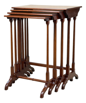 Mahogany Nesting Coffee Tables, 1860, Set of 4