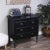 Crafted from Mango Wood in a distressed black finish,with turned legs and rosette accents. This stunning 4-drawer chest...