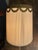 Vintage Mid-Century American Neoclassical Glass & Stamped Brass Table Lamp – With Custom Pleated Hard Plastic Shade For Sale - Image 6 of 12