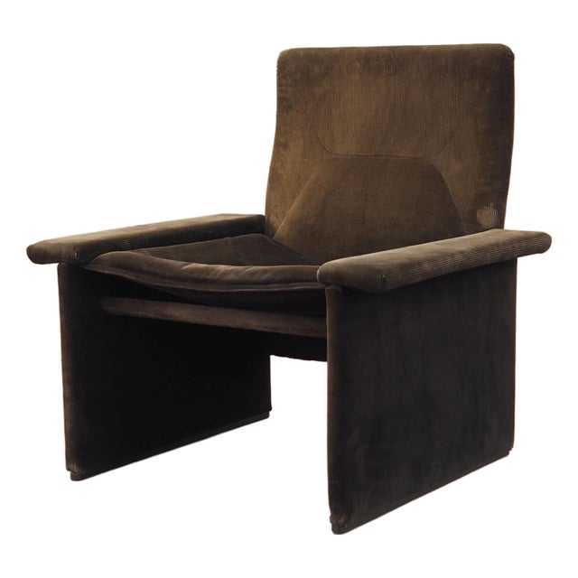 Italian Corduroy Armchair, Italy, 1970s For Sale